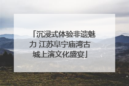 沉浸式体验非遗魅力 江苏阜宁庙湾古城上演文化盛宴